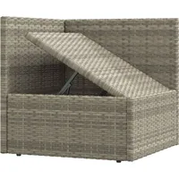 vidaXL 7-tlg Garten-Lounge-Set mit Kissen Grau Poly Rattan