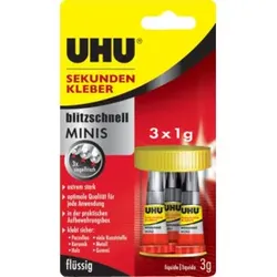 UHU Sekundenkleber blitz- schnell 3x1g