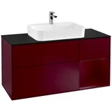 Villeroy & Boch Waschtischunterschrank 3 Auszüge 120 x 60,3 cm Rot