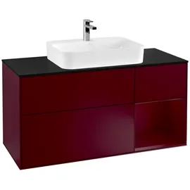 Villeroy & Boch Waschtischunterschrank 3 Auszüge 120 x 60,3 cm Rot