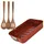 San Ignacio Agros Küchenhelfer-Set 3-teilig Holz/Bratblech 40 x 28 cm Stahl Braun/Orange
