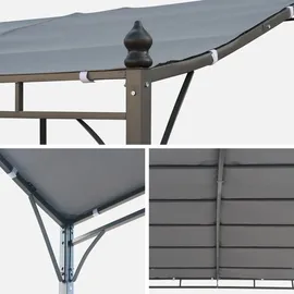 sweeek Wand-Pergola 3 x 2,5 m grau