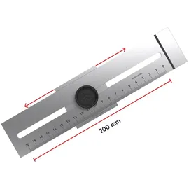 BAUHELD Streichmaß Metall 200 mm