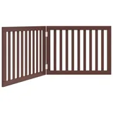 vidaXL 2-tlg. Hundetor Faltbar Braun 160 cm Pappelholz