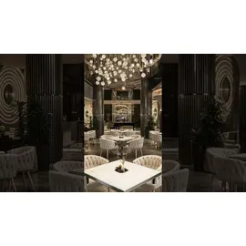 GGM Möbel Bistrotisch 80 x 80 x 75 cm Braun/Weiß