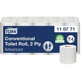 Tork Toilettenpapier T4 Advanced 2-lagig Recyclingpapier, 30 Rollen