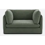 Xl-sesselelement Malo, Für Modulares Sofa, Aus Strukturgewebe Grün