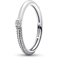 PANDORA ME Pavé & Weiß Doppelring aus Sterling Silber mit klaren Cubic Zirkonia Steinchen in der Größe 52, 192528C02-52