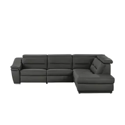 meinSofa Ecksofa  Ivonne , schwarz , Maße (cm): B: 294 H: 84 T: 245.0
