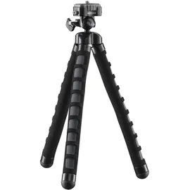 Mantona kaleido Flex leichtes Flex Stativ (mit hochwertigem 360° Kugelkopf, geeignet für Digital und Videokameras, Smartphones und Action Cams) deep grey