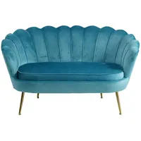 SalesFever Muschelsofa 2-Sitzer BANDUNG - blau