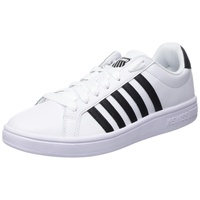 K-Swiss Herren Court TIEBREAK Sneaker, White/Black/White, 47 EU