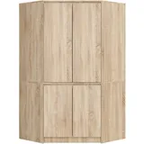 Akord Eckkleiderschrank Sonoma Eiche 100 cm 4 Türen 6 Regalböden B100xH180xT50 cm