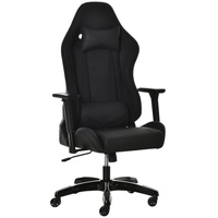 Vinsetto Gaming Stuhl mit verstellbaren Armlehnen schwarz 71B x 58T x 125-131H cm