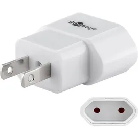 goobay (45345) (Typ C, CEE 7/16) > US/Japan-Stecker (Typ A, NEMA 1-15, 2-polig)