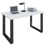 VCM my office Lona Schreibtisch weiß rechteckig, U-Fuß-Gestell schwarz 110,0 x 80,0 cm