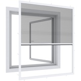 WINDHAGER Expert Plissee Fenster Ultra Flat, Insektenschutz für Fenster, Fliegengitter, Mosquitoschutz, Selbstbausatz 130 x 150 cm, weiß, 03244
