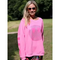 Miss Goodlife Roundneck Heartface Strass, pink,