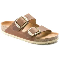 Birkenstock Arizona Big Buckle Nubukleder geölt schmal cognac 39