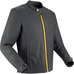 Segura Phil, Lederjacke - Schwarz/Gelb - 3XL