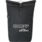 huuraa Kurierrucksack Kollegin mit Herz Schwarz