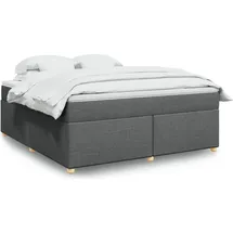 vidaXL Boxspringbett 180 x 200 cm Dunkelgrau