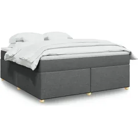 vidaXL Boxspringbett 180 x 200 cm Dunkelgrau