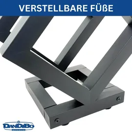 DanDiBo Ambiente DanDiBo Kaminholzregal Innen Metall Schwarz Würfel Quadratisch 96606 Brennholzregal Holzaufbewahrung Kaminholzständer Feuerholzregal - Schwarz