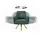 Fun Möbel Couch Stoff 3-Sitzer + 2-Sitzer + Sessel Grün