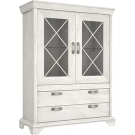 Forte Highboard 123 x 162,3 x 48,2 cm Weiß