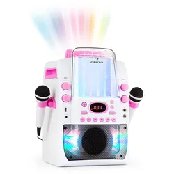Kara Liquida BT Karaoke-Anlage Lichtshow Wasserfontäne Bluetooth Pink