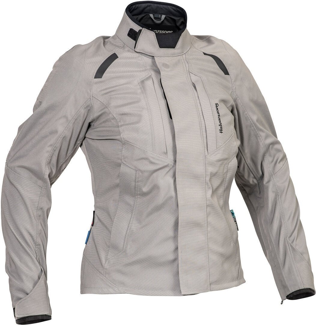 Halvarssons Jolen waterdichte dames motorfiets textiel jas, grijs, 42 Voorvrouw