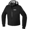 HOODIE ARMOR H2Out wasserdichte und atmungsaktive Motorradjacke, schützt vor Wind, Herren-Motorradjacke mit elastischen Bündchen