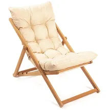Asir Gartensessel 59 × 44 cm Buche - Beige