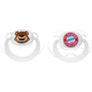 FC Bayern Schnuller Glow in the Dark weiß