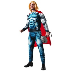 Rubie ́s Kostüm Comic Thor, Gepolstertes Marvel Superheldenkostüm im Comic-Stil blau S-M