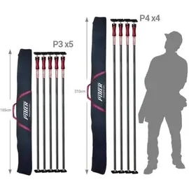 PIHER Deckenstütze schwarz 210 cm