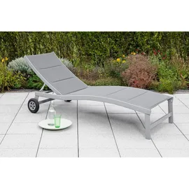 Merxx San Marino Gartenliege 178 x 70 x 105 cm grau/graphit inkl. Rollen