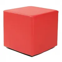 Küchen-Preisbombe Sitzwürfel Kubus I Hocker Kunstleder 45 x 45 x 45 cm Rot