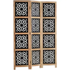 Homestyle4u Paravent, Braun, Holz, 120x170x2 cm, Wohnzimmer, Raumteiler & Paravents, Paravents