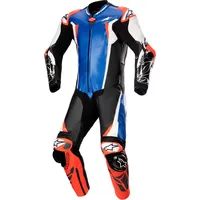 Alpinestars Racing Absolute V2 Lederkombi - Blau/Schwarz/Weiß/Neon-Rot / 52