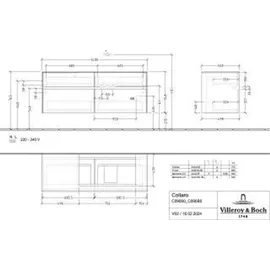 Villeroy & Boch Collaro C09000 1400x548x500mm C09000DH