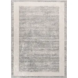 Teppich SEHRAZAT "Caimas 8340", grau, B:120cm H:8mm L:170cm, Kunstfaser, Teppiche, waschbar,mit Bordüre,Uni Farben,rutschfest,Kurzflor,Pflegeleicht