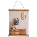 Ideal Trend Posterleiste Posterschiene Magnet Magnetische Holz Poster Aufhänger Halter Rahmen Leisten Bilder: Größe: A4