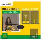 Schellenberg Fliegengitter Fenster Easy Open mit Polyestergewebe 130 x 150 cm, anthrazit