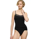 Triumph Spaghettitop mit Spitzenbesatz Modell 'Feel of Modal', Black, XL