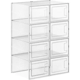 Songmics Stapelbare Schuhboxen 8er Set