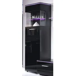 Vitrine HÖLTKEMEYER "Show", schwarz, B:50cm H:148cm T:32cm, Schränke, Höhe 148 cm, ohne Beleuchtung