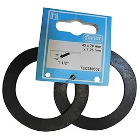 CORNAT Gu-Dichtung für SP-Ablaufvtl.1 1/2 Zoll, 2 Stück, TEC380302