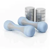 Relaxdays Verstellbare Hanteln 2er Set Kurzhanteln blau/grau